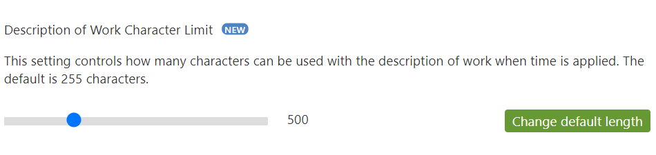 New Feature: Set the Character Limit for Time Entry Descriptions ...