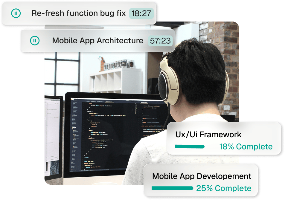 Project management interface for software development teams